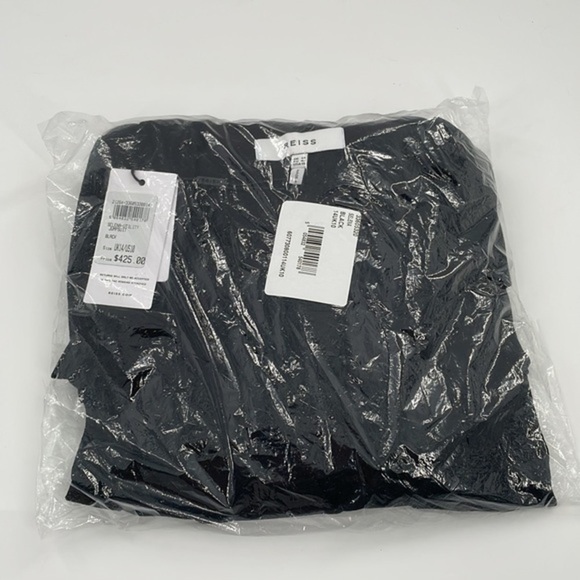 REISS Black Selena Long Sleeve Utility Jumpsuit - Picture 4 of 9